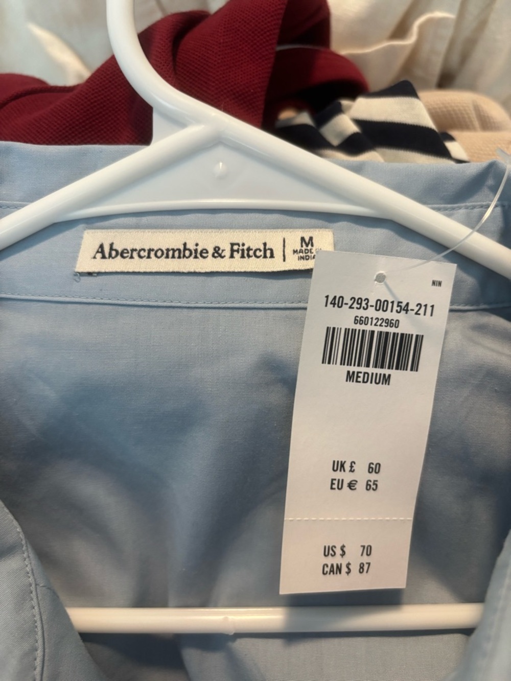 Abercrombie Blue Tie-front Shirt NWT - Picture 2 of 4